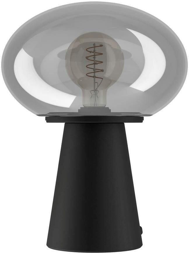 EGLO Tafellamp MADONNINA Tafellamp metaal in zwart glas in grijs-transparant E27 32 5 cm (1 stuk) - Foto 3