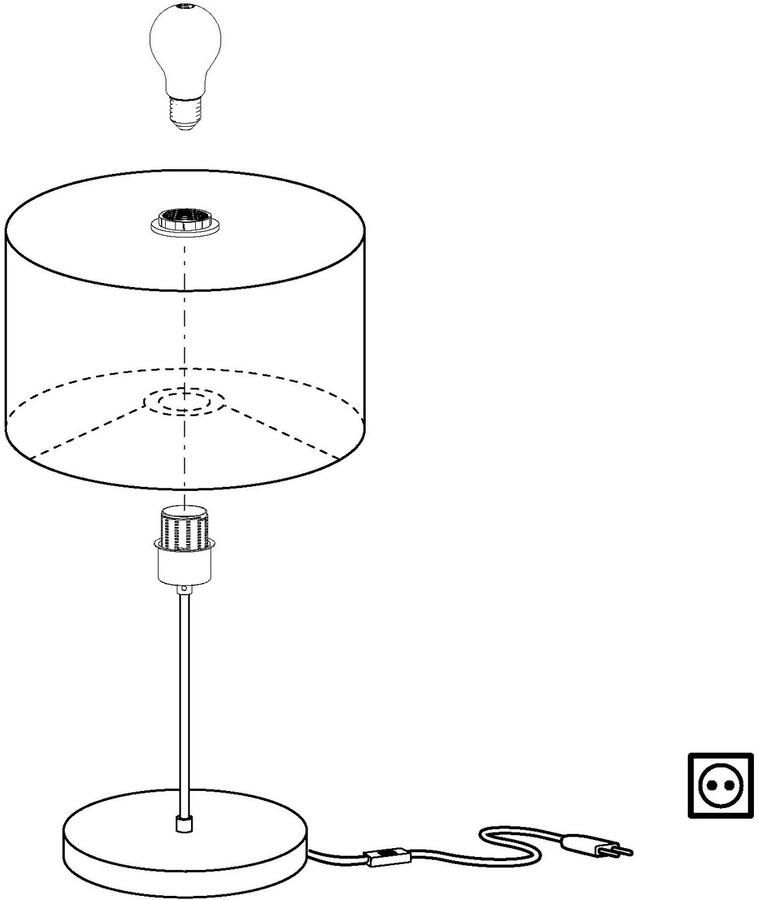 EGLO Maserlo Tafellamp E27 42 cm Grijs Cappucino Goud - Foto 4
