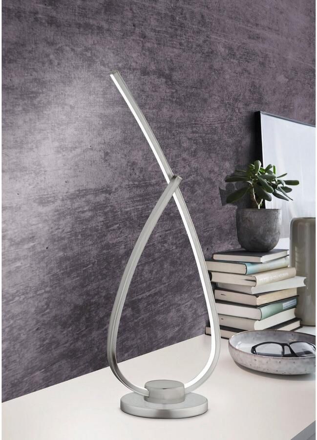 EGLO Tafellamp PALOZZA 1 Tafellamp in nikkel van aluminium 11W warmwit (1 stuk)