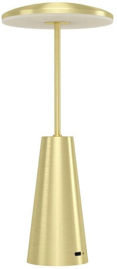 EGLO Tafellamp Piccola dimmbare nachttafellamp metaal in messing lamp voor balkon ip54 (1 stuk) - Foto 6