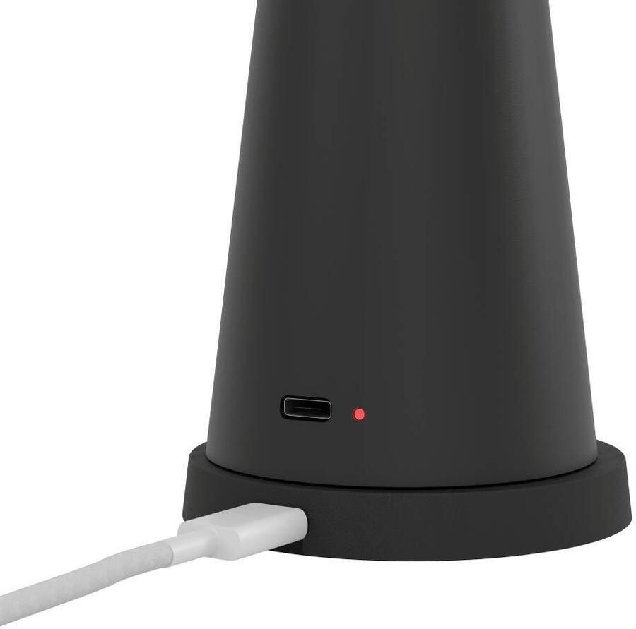 EGLO Tafellamp Piccola dimmbare nachttafellamp metaal in zwart lamp voor balkon ip54 (1 stuk)