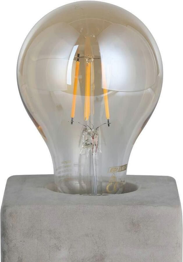 EGLO Tafellamp PRESTWICK tafellamp grijs keramiek betonlook zonder lampenkap - Foto 4