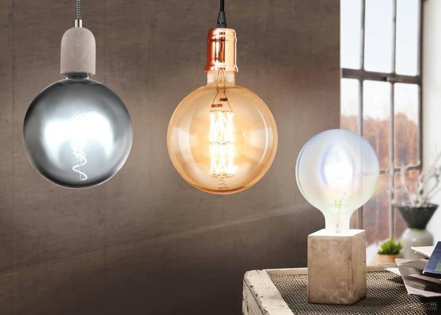 EGLO Tafellamp PRESTWICK tafellamp grijs keramiek betonlook zonder lampenkap - Foto 2