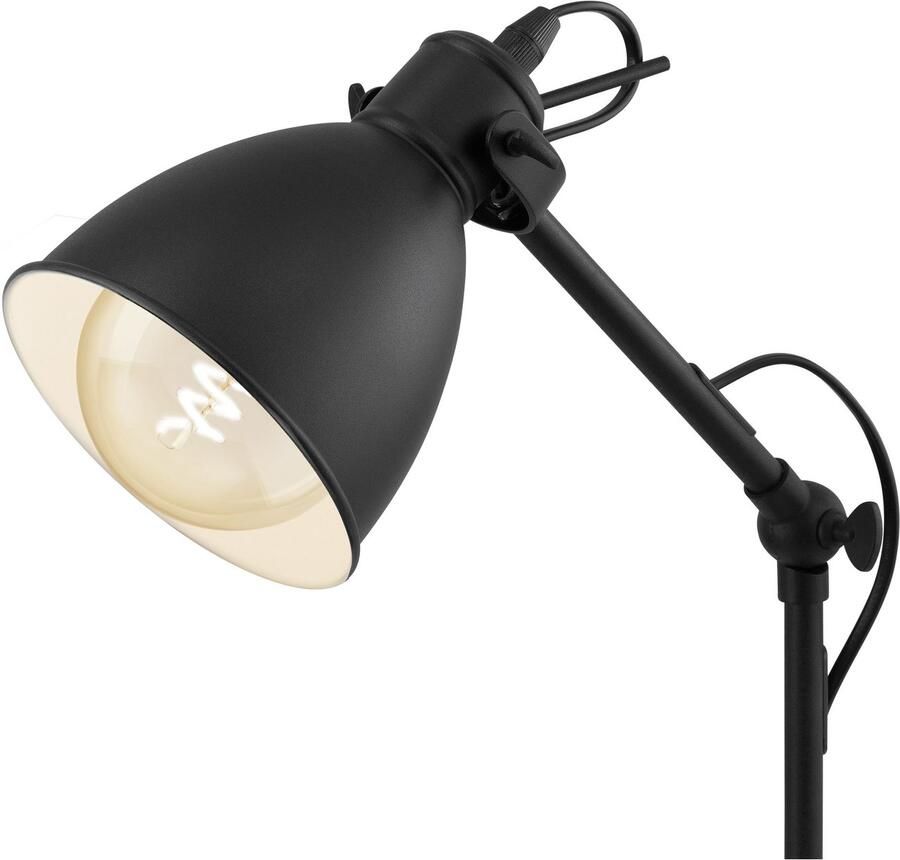 EGLO Tafellamp PRIDDY tafellamp nachttafellamp staal zwart E27 industrieel - Foto 4