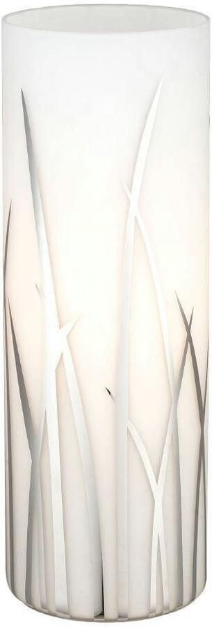 EGLO Tafellamp RIVATO tafellamp nachttafellamp glas met decor wit chroom E27 - Foto 9