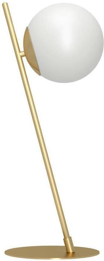 EGLO Tafellamp RONDO 4 Tischlampe Stahl und Glas E27 IP20 Wohnzimmerlampe Lampe Nachtkastlamp metaal in messing glas in opaal-mat E27 fitting (1 stuk) - Foto 2