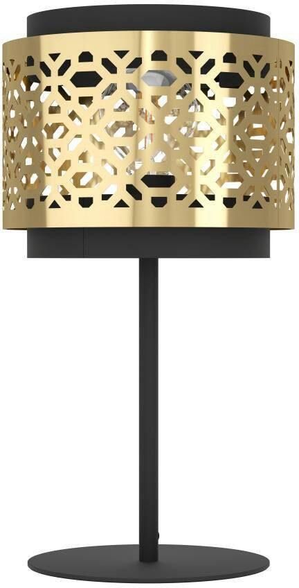 EGLO Tafellamp SANDBACH Tischlampe Stahl E27 IP20 Vintage Nachttischlampe Lampe Nachtkastlamp tafellamp van metaal en messing E27 fitting (1 stuk) - Foto 5