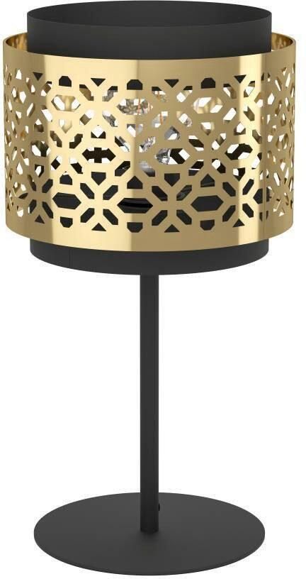 EGLO Tafellamp SANDBACH Tischlampe Stahl E27 IP20 Vintage Nachttischlampe Lampe Nachtkastlamp tafellamp van metaal en messing E27 fitting (1 stuk) - Foto 4