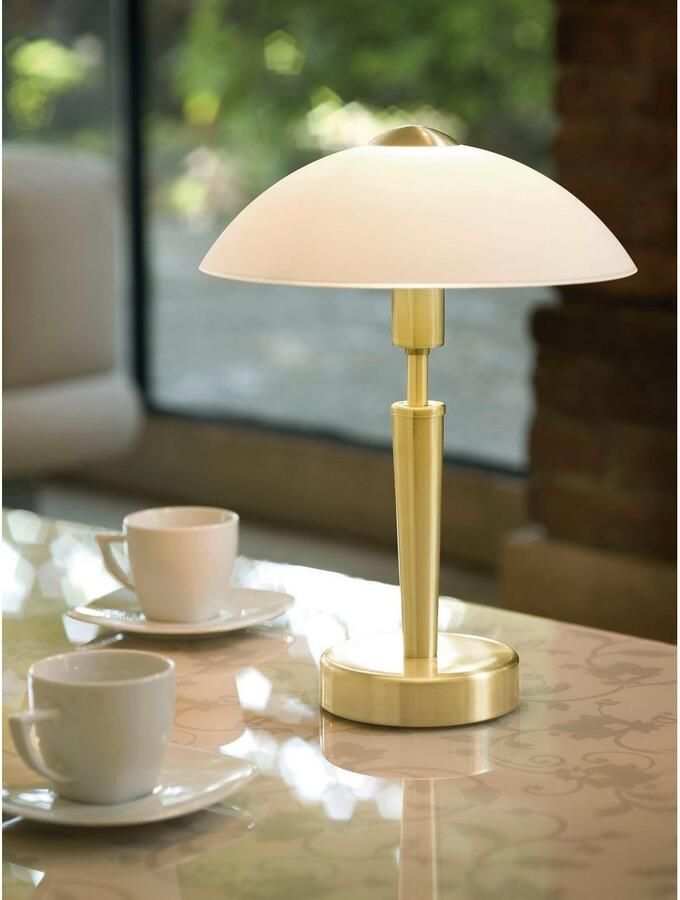 EGLO Tafellamp SOLO 1 Tischlampe E14 IP20 Stahl und Glas Nachttischlampe Lampe - Foto 3