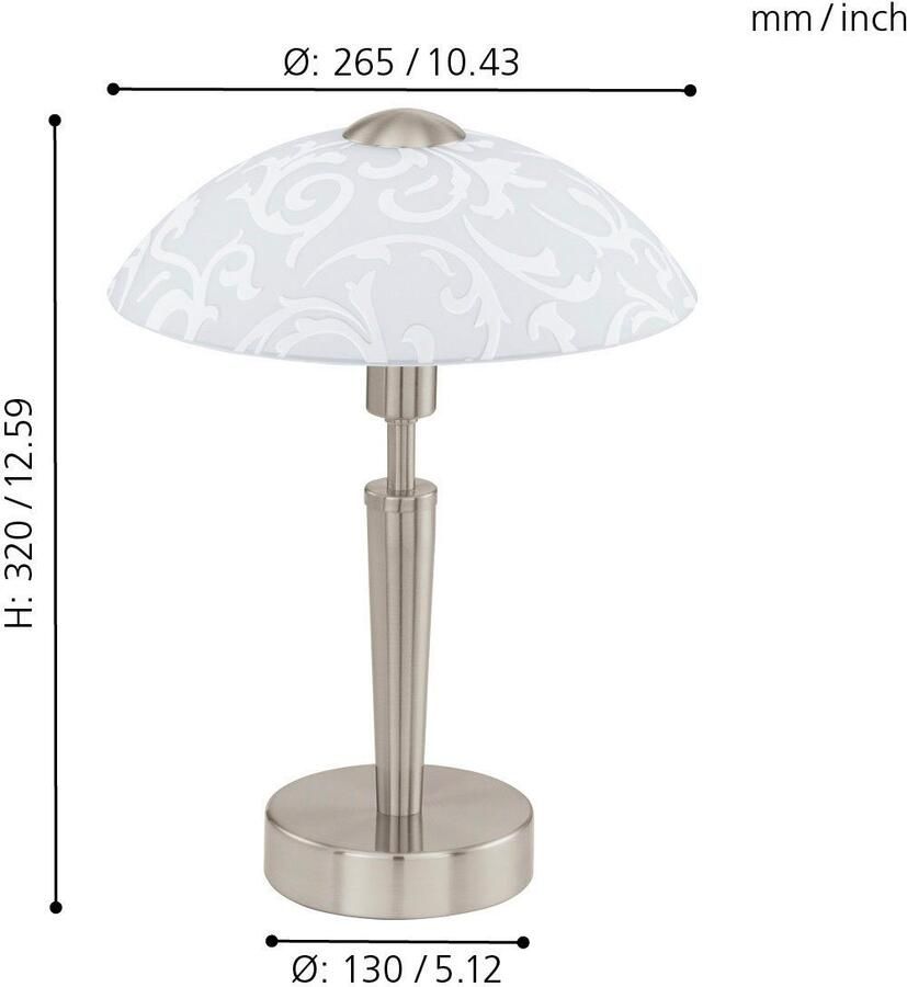 EGLO Tafellamp SOLO Tafellamp staal en glas E14 IP20 bureaulamp lamp - Foto 2
