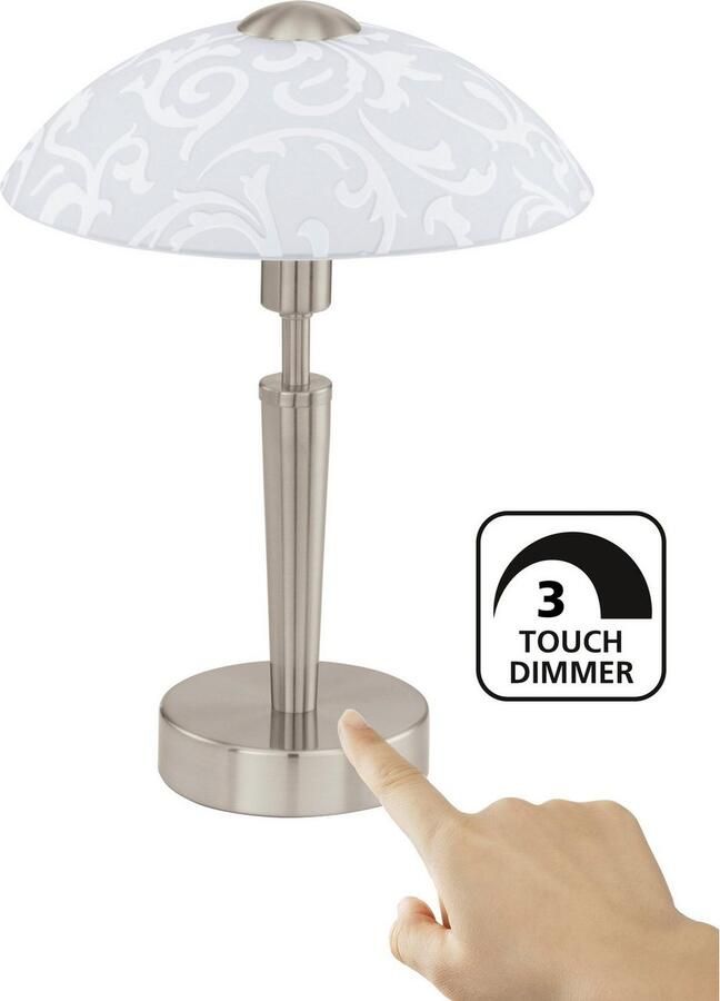 EGLO Tafellamp SOLO Tischlampe Stahl und Glas E14 IP20 Schreibtischlampe Lampe - Foto 4
