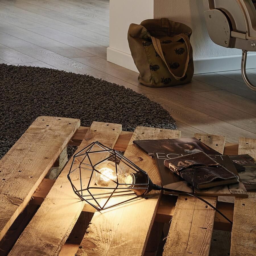 EGLO Tafellamp TARBES Nachtkastlamp eetkamer hal draadgaas 1lamps 9x7x9cm (1 stuk) - Foto 2