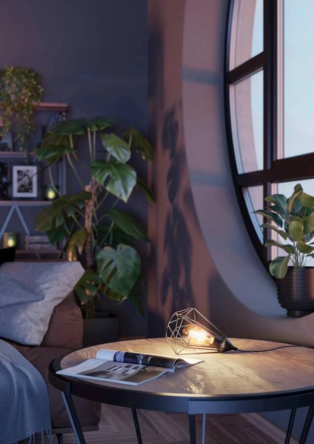 EGLO Tafellamp TARBES tafellamp vintage retro staal zwart E27 - Foto 6