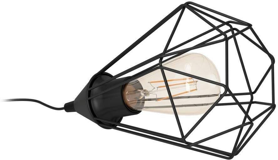 EGLO Tafellamp TARBES tafellamp vintage retro staal zwart E27 - Foto 8