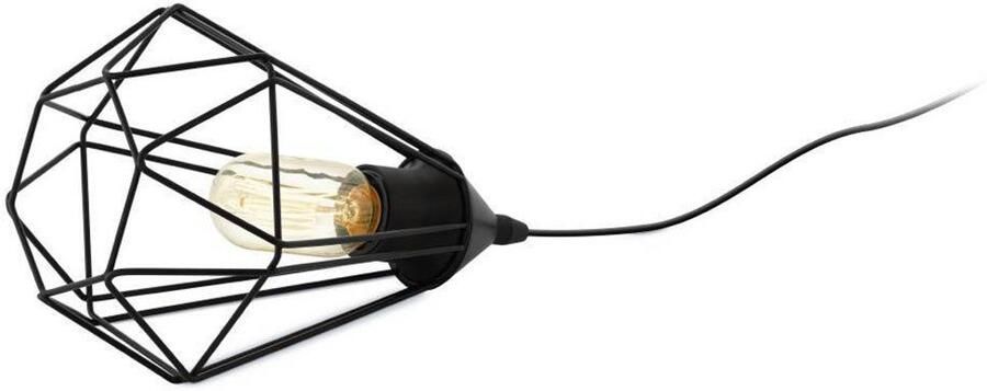 EGLO Tafellamp TARBES tafellamp vintage retro staal zwart E27 - Foto 9