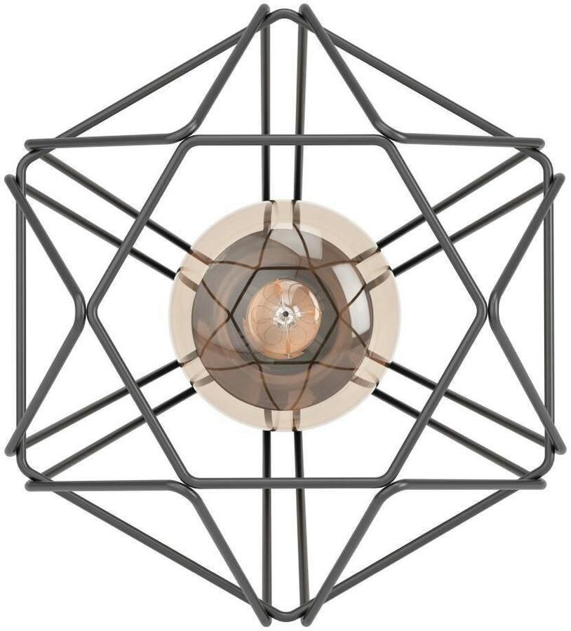 EGLO Tafellamp TARBES tafellamp vintage retro staal zwart E27 - Foto 2