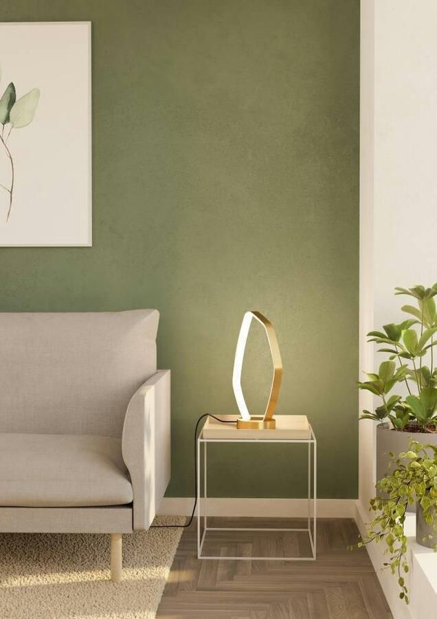 EGLO Tafellamp VALLEROSA Tischlampe Alu Stahl und Kunststoff Esstischlampe Lampe Nachttafellamp tafellamp metaal in geborsteld messing tafellamp (1 stuk) - Foto 6