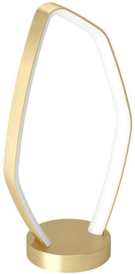 EGLO Tafellamp VALLEROSA Tischlampe Alu Stahl und Kunststoff Esstischlampe Lampe Nachttafellamp tafellamp metaal in geborsteld messing tafellamp (1 stuk) - Foto 4