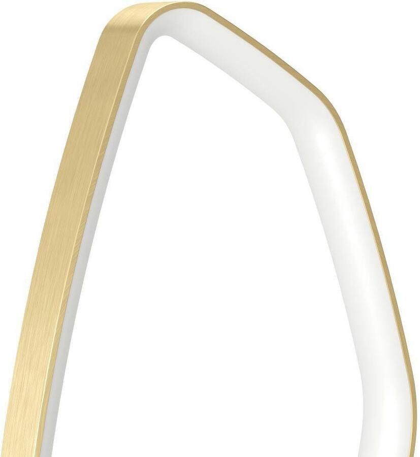 EGLO Tafellamp VALLEROSA Tischlampe Alu Stahl und Kunststoff Esstischlampe Lampe Nachttafellamp tafellamp metaal in geborsteld messing tafellamp (1 stuk) - Foto 2