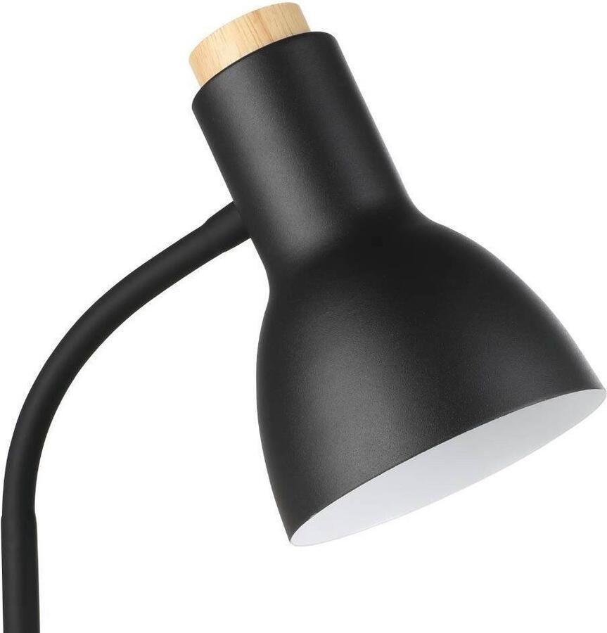 EGLO Tafellamp VERADAL-QI Tischlampe Stahl und Holz Nachttischlampe IP20 Lampe Nachttafellamp met QI-oplaadfunctie touch dimbaar hout en metaal (1 stuk)