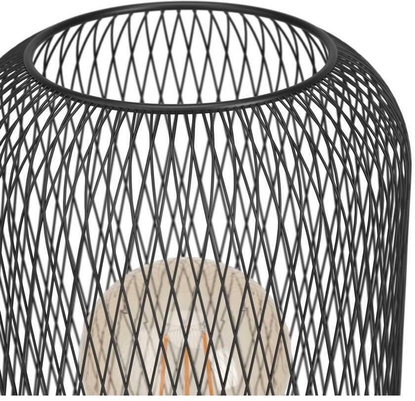 EGLO Tafellamp WRINGTON Tischlampe Vintage Stahl E27 Nachttischleuchte Lampe Tafellamp van staal in zwart lamp met schakelaar E27 fitting (1 stuk)