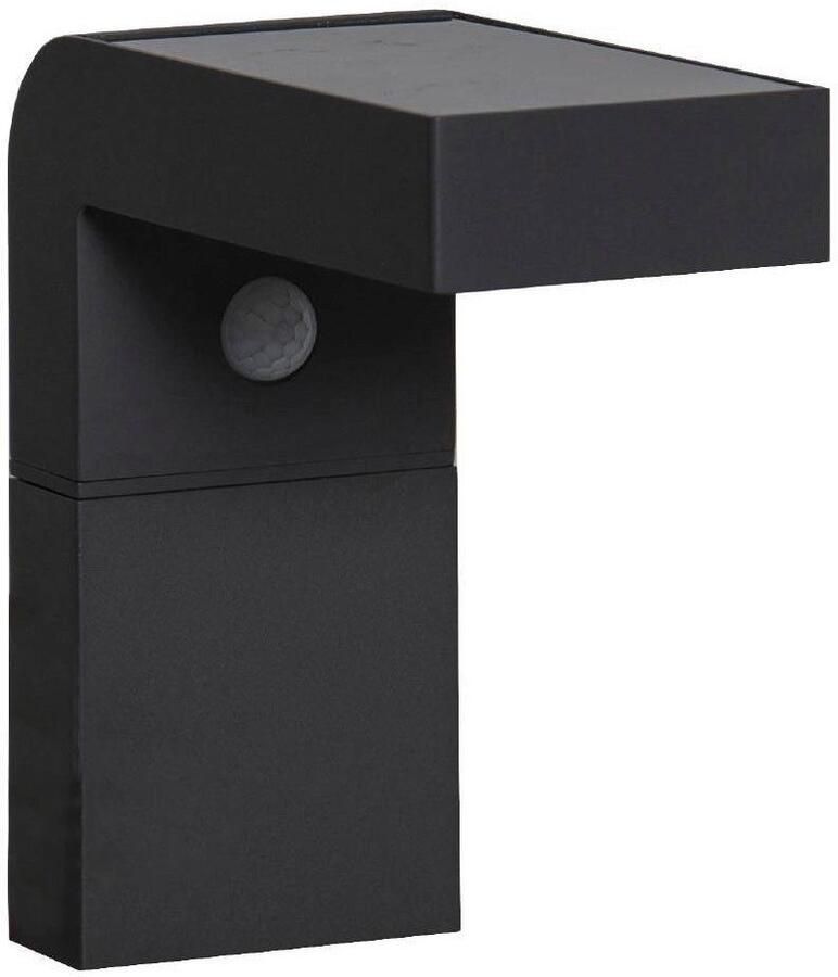 EGLO Wandlamp BARACCONI Wandlampe Alu Kunststoff IP44 Solar Außenlampe Lampe Solar lamp met bewegingssensor schemerschakelaar solar zwart IP44 (1 stuk) - Foto 3