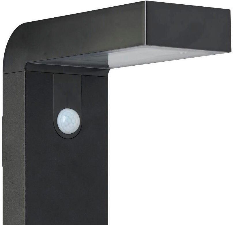 EGLO Wandlamp BARACCONI Wandlampe Alu Kunststoff IP44 Solar Außenlampe Lampe Solar lamp met bewegingssensor schemerschakelaar solar zwart IP44 (1 stuk) - Foto 5