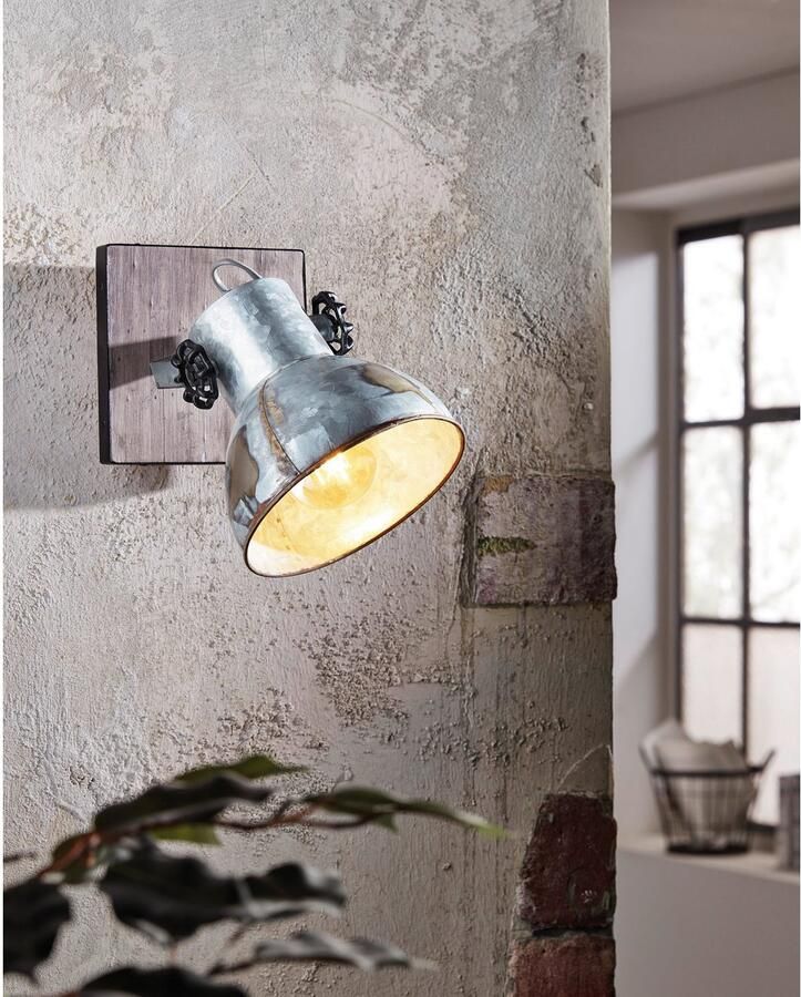 EGLO wandlamp Barnstaple bruin zwart grijs Leen Bakker - Foto 8