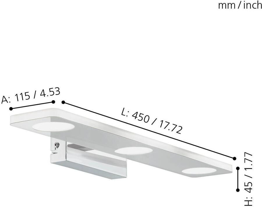 EGLO Cabus Wandlamp LED 45 cm Grijs - Foto 2