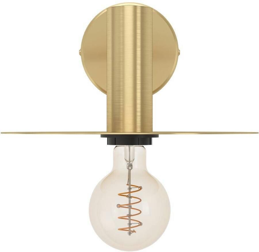 EGLO Wandlamp ESCANDELL Wandlamp ganglamp van metaal in geborsteld messing E27 fitting (1 stuk) - Foto 4