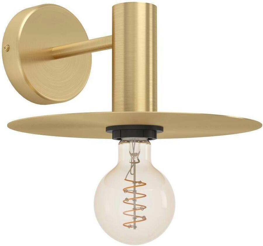 EGLO Wandlamp ESCANDELL Wandlamp ganglamp van metaal in geborsteld messing E27 fitting (1 stuk) - Foto 5