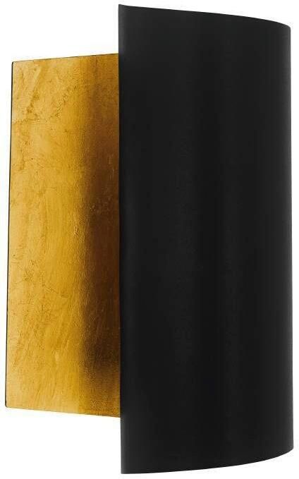 EGLO Wandlamp FALICETTO wandlamp zwart-goud metaal excl. lichtbron E27 Vintage wandlamp staal ganglamp in zwart goudkleur E27 fitting (1 stuk) - Foto 5