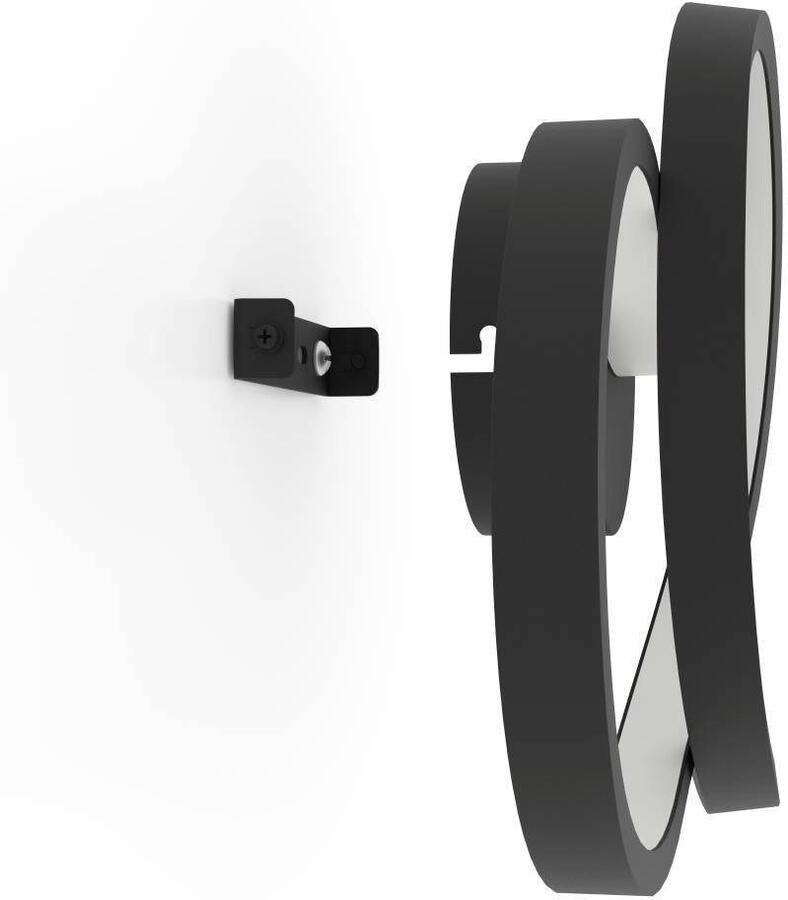EGLO Wandlamp GIANELLA Wandlampe Alu Stahl und Kunststoff Wohnzimmerlampe Lampe Wandlamp wandverlichting metaal in zwart gang woonkamer lamp (1 stuk)