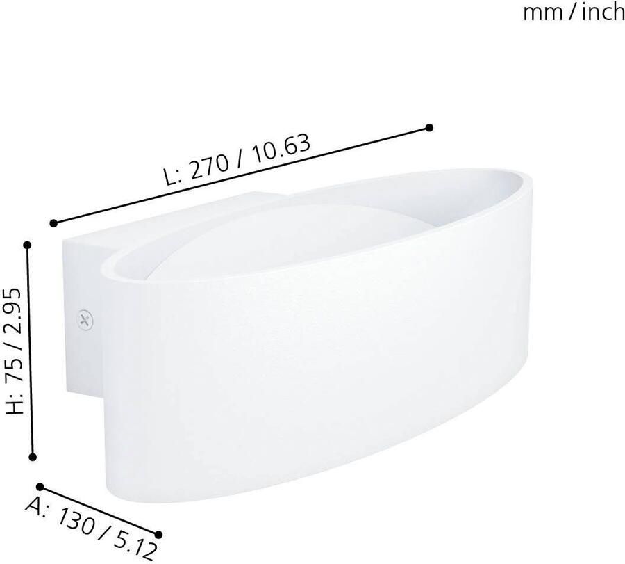 EGLO MACCACARI Wandlamp LED 27 cm Wit - Foto 2