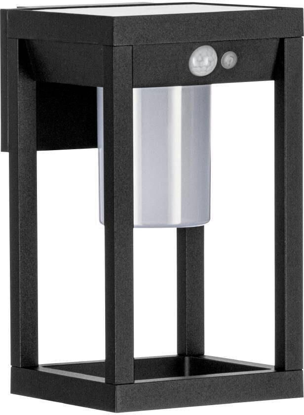 EGLO Wandlamp MARTANO Wandlampe Alu und Kunststoff Außenlampe IP44 Solar Lampe Buitenlamp met bewegingssensor zwart wit buiten-zonne lamp IP44 (1 stuk) - Foto 2