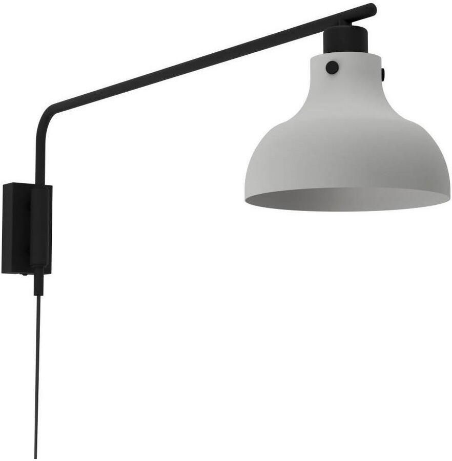 EGLO Wandlamp MATLOCK Wandlamp met draaibare arm van metaal in grijs en zwart E27 fitting (1 stuk) - Foto 5