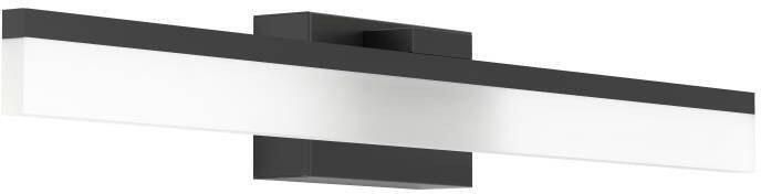 EGLO Wandlamp PALMITAL Wandlampe Alu Stahl und Kunststoff Spiegellampe Bad Lampe Bad-spiegel lamp zwart metaal en satijn kunststof IP44 (1 stuk) - Foto 5