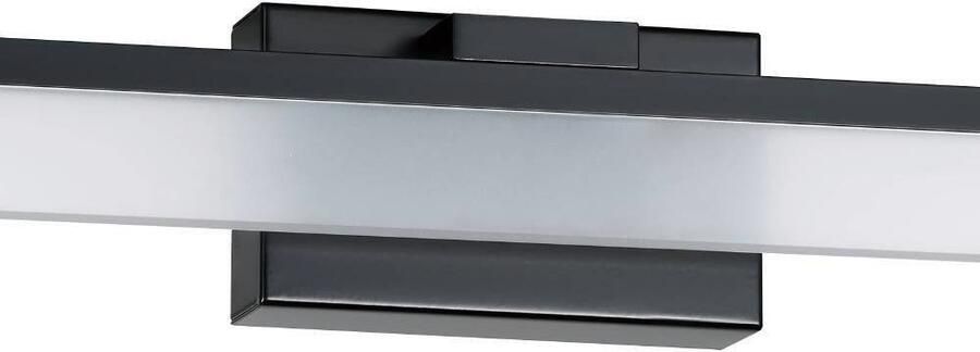 EGLO Wandlamp PALMITAL Wandlampe Alu Stahl und Kunststoff Spiegellampe Bad Lampe Bad-spiegel lamp zwart metaal en satijn kunststof IP44 (1 stuk) - Foto 4