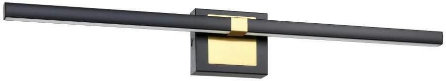 EGLO Wandlamp PEGUERA Spiegellamp badkamer metaal zwart en messing IP44 80 cm (1 stuk) - Foto 5