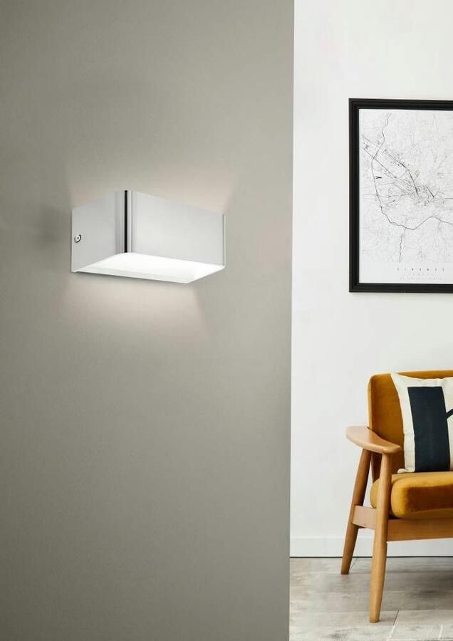 EGLO Wandlamp SANIA 4 wandlamp wandspot ganglamp nikkel-mat LED modern (1 stuk) - Foto 4