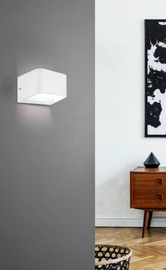 EGLO Wandlamp SANIA 4 wandlamp wandspot ganglamp wit LED modern (1 stuk) - Foto 5