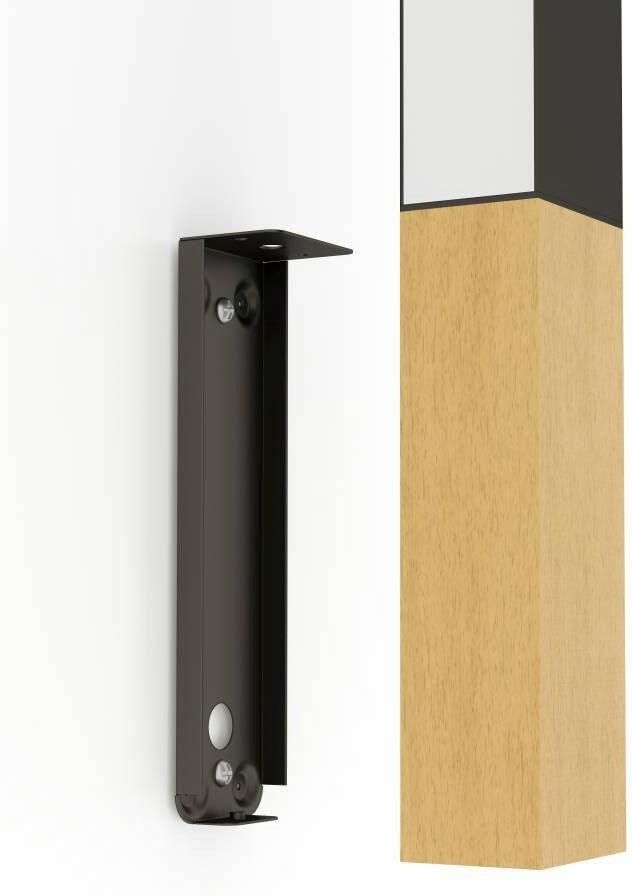 EGLO Wandlamp TUDONS Wandlamp wand-ganglamp van metaal in zwart en hout in natuurlijk (1 stuk) - Foto 2