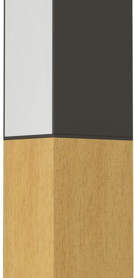 EGLO Wandlamp TUDONS Wandlamp wand-ganglamp van metaal in zwart en hout in natuurlijk (1 stuk) - Foto 3