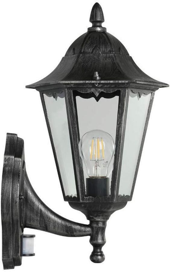 EGLO Wandlamp voor buiten NAVEDO wandlamp buitenverlichting zwart zilver-patina klassiek (1 stuk) - Foto 6