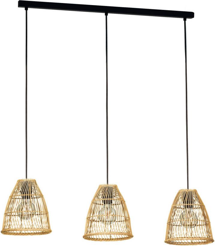 EGLO  Ayesgarth Hanglamp - E27 - 91 cm - Zwart Hout - Foto 5