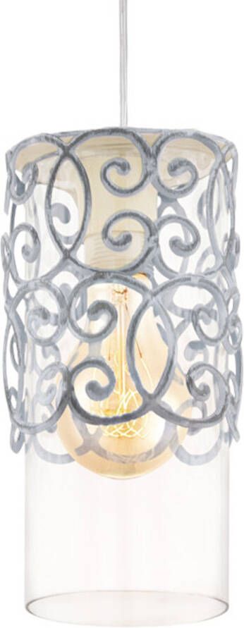 EGLO  Vintage Cardigan - Hanglamp - Grijs-Blauw - Helder Glas - Foto 4