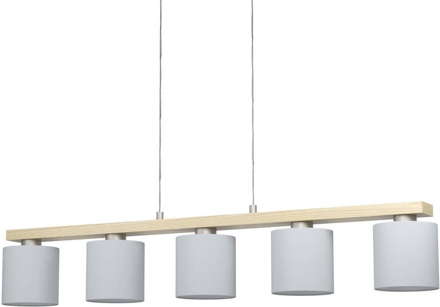 EGLO  Castralvo Hanglamp - 5 lichts - E27 - Nikkel Mat - Bruin - Foto 2