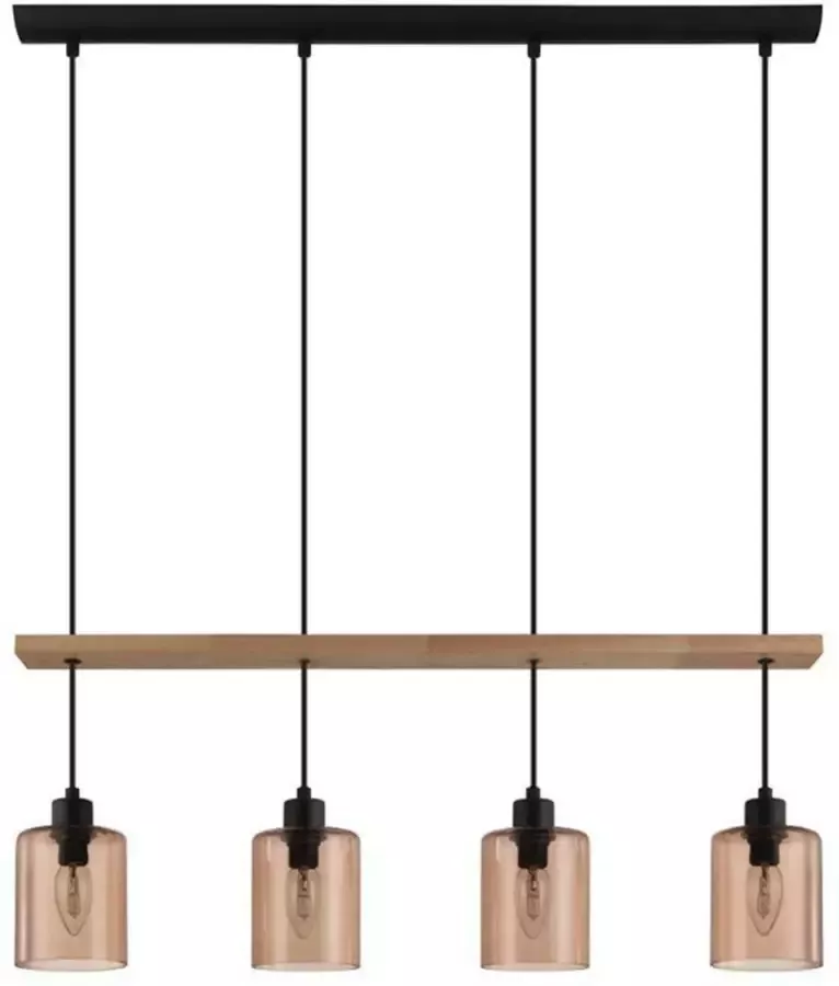 EGLO Coolmont Hanglamp E14 Ø 40.0 cm Zwart;Bruin - Foto 1