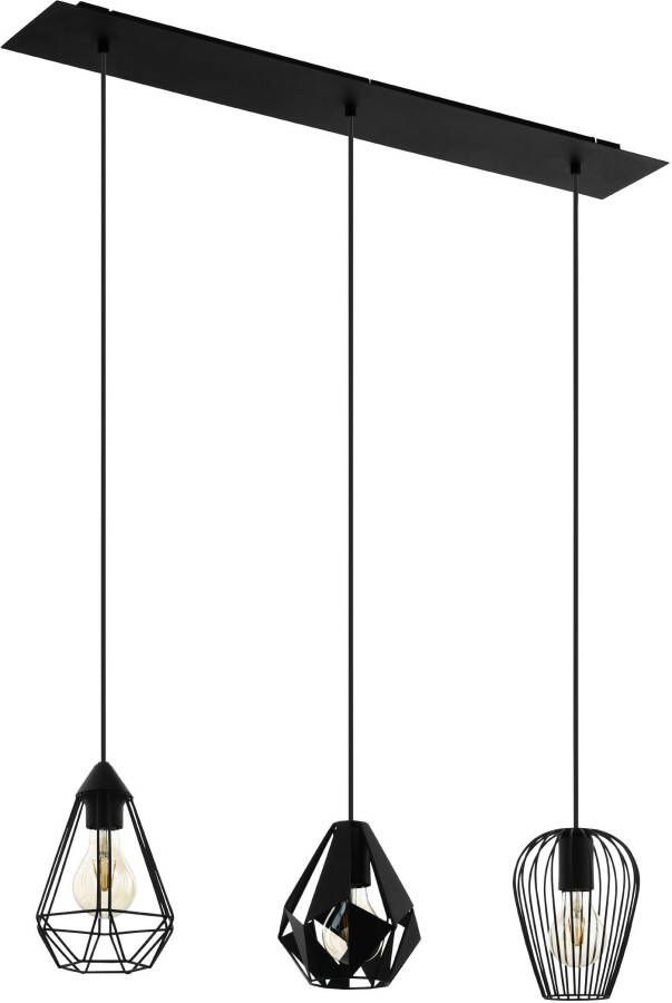 EGLO  Distaff Hanglamp - E27 - 90 cm - Zwart - Foto 3