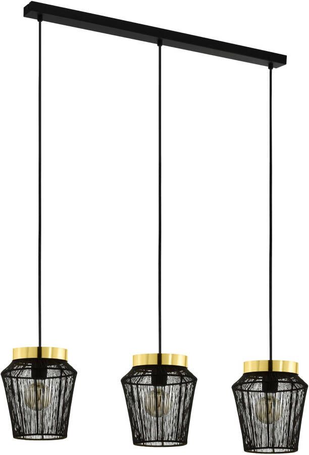 EGLO  Escandidos Hanglamp - E27 - 92 cm - Zwart Geelkoper Goud
